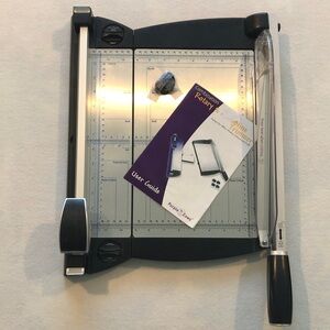 Purple Cows 2 in 1 combo paper trimmer cutter for craft scrapbook w 3 wheels